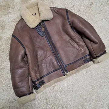 두툼한 울트라 웜 무스탕 자켓 b-3 사이즈 40 플라이트 자켓