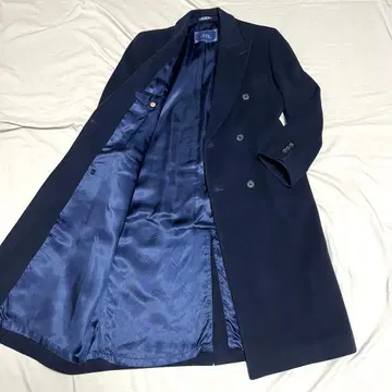 에이본 하우스 더블 체스터 코트 캐시미어 맥시 길이 새상품급 네이비 XL