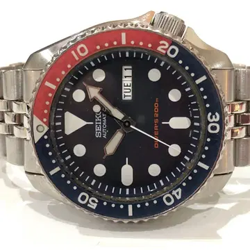 세이코 다이버 네이비 보이 SKX009 남성용 자동 와인딩 손목시계