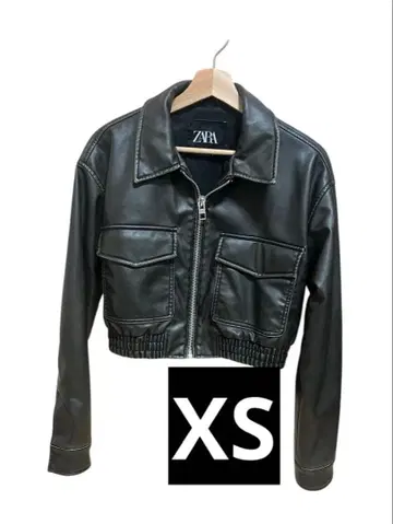 ZARA 크롭 가죽 자켓 XS