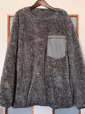 UNIQLO 그레이 플리스 풀오버 XL