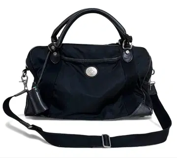 오로비안코 2층식 숄더백 블랙 안쪽 로고