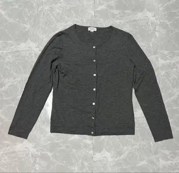 ensuite 캐시미어 100% 가디건 L 사이즈 쉘 버튼 그레이