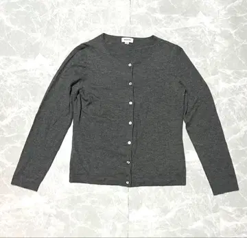 ensuite 캐시미어 100% 가디건 L 사이즈 쉘 버튼 그레이