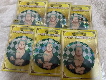 원피스 조로 벌스데이 홀로그램 캔뱃지 생일 벌스데이 캔뱃지