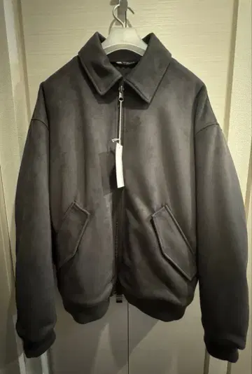 ZARA 페이크 스웨이드 봄버 자켓