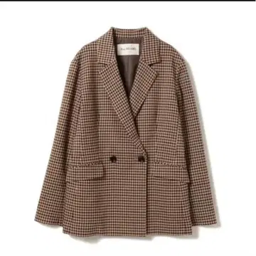 Ray BEAMS / 체크 2 버튼 더블 자켓