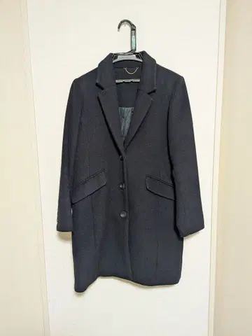 BEAMS HEART 네이비 체스터 코트