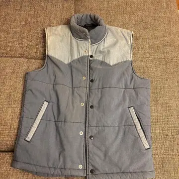 EDWIN 그레이 슬리브리스 다운 베스트 M