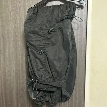 cpg 나일론 팬츠 블랙 카고 팬츠 드로우 스트링 부착