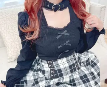 MARS 하트 벨트 골지 상의