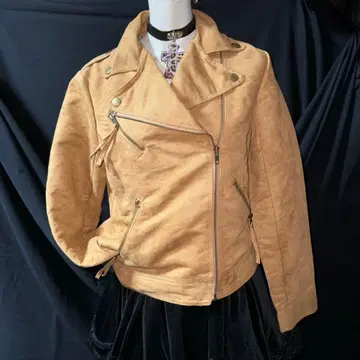 헤이세이 갸루 Y2K 그런지 스웨이드 라이더 자켓