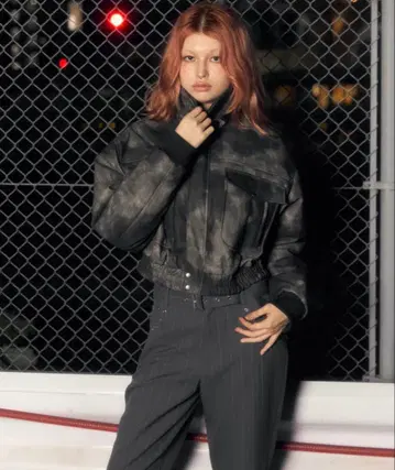 ACLENT 비건 가죽 2way 자켓