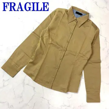FRAGILE 코튼 긴팔 버튼 셔츠 베이지 38 C8158