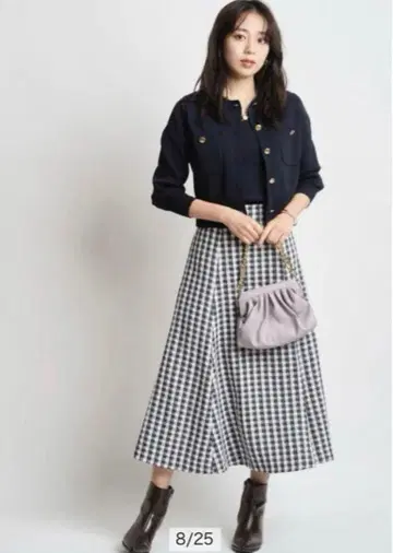 JUSGLITTY 트위드 플레어 스커트