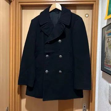 70s USN P 코트 해군 메탈 버튼 38R