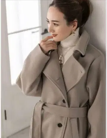 fifth [ 3way ] 아름다운 실루엣 스탠드 카라 롱 코트 그레이지