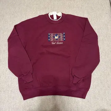 구제 의류 맨투맨 버건디 미국제 XL 사이즈