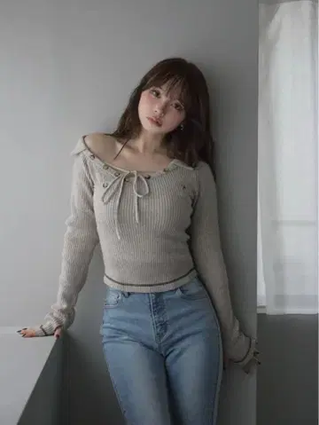 ANDMARY Anita button knit tops