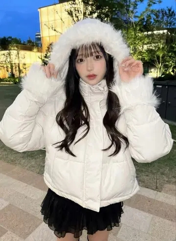 GRL 멀티 Way 후드 부착 퍼 다운 자켓 [kd81]