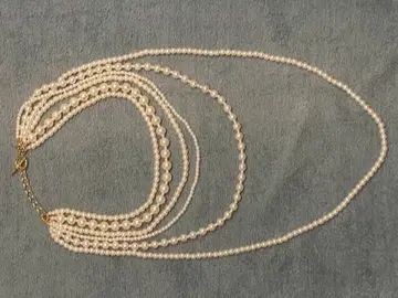 엘레강트 7연 펄 롱 목걸이