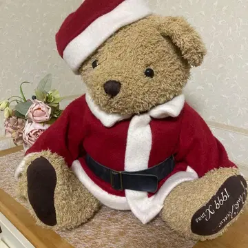 산타클로스 곰 봉제 인형 핑크하우스