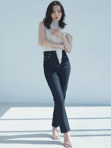 새상품급 anuans 아뉴앙스 데님 팬츠 슬림 스트레이트 데님