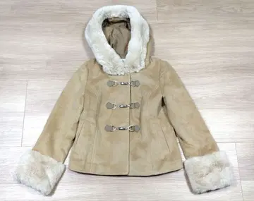 CECIL McBEE 후드 부착 무스탕 코트