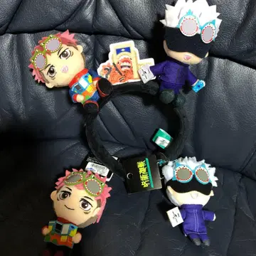 USJ 주술회전 고죠 사토루 이타도리 유우지 머리띠 봉제 인형 마스코트