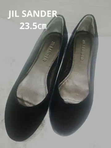 질 샌더 블랙 벨벳 플랫슈즈 37 23.5cm