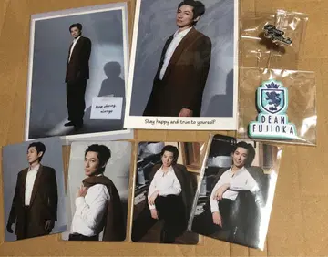딘 후지오카 럭키 드로우 PHOTO CARD 트레이딩 카드 스티커 핀즈