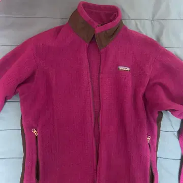 파타고니아 핑크 마젠타 퍼플 플리스 자켓 지퍼 포함
