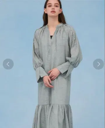 퍼블릭 도쿄 자카드 개더 원피스