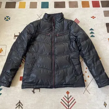 심플 블랙 다운 자켓 후드 없음 XL 사이즈