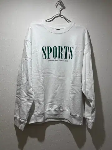 sporty & rich 스포츠 로고 트레이닝복 L 사이즈 화이트