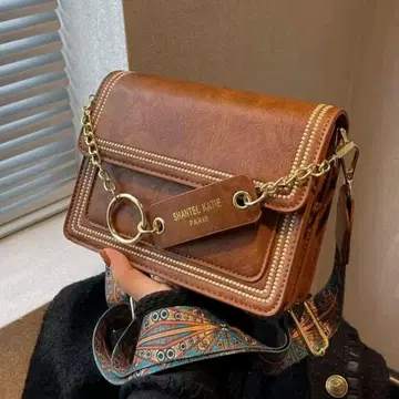 브라운 숄더백 캐주얼 앤티크 빈티지풍 심플