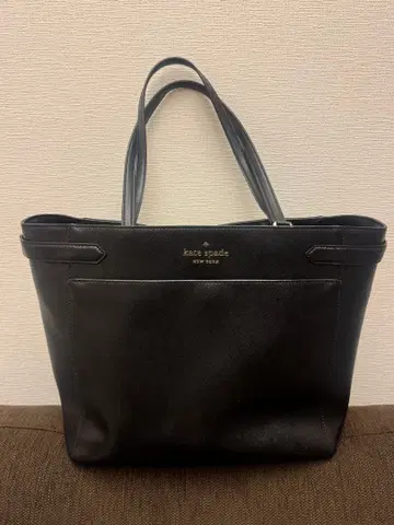 케이트 스페이드 스테이시 가죽 랩탑 토트 블랙