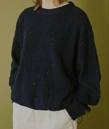 BROKEN BASE 드로 코드 컬러 네프 인사이드 아웃 니트 네이비