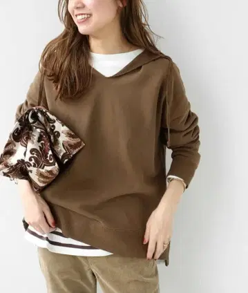 저널 스탠다드 리룸 제품 염색 후디 맨투맨 브라운