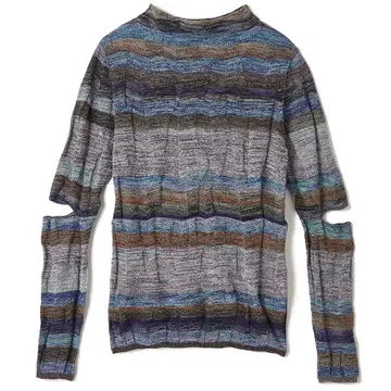 퍼버즈 Wave Border Knit Top 블루 | 브랜드 중고거래 플랫폼, 번개장터