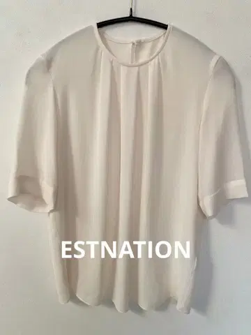 ESTNATION 반팔 블라우스 사이즈 36 화이트