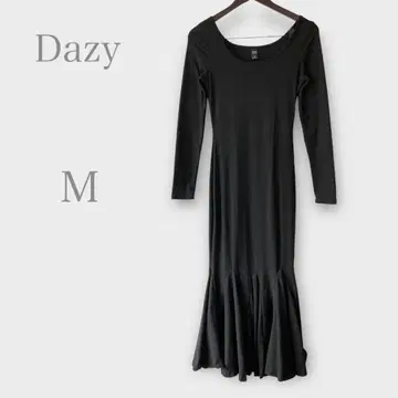 데이지 머메이드 롱 원피스 블랙 M 심플 가을/겨울
