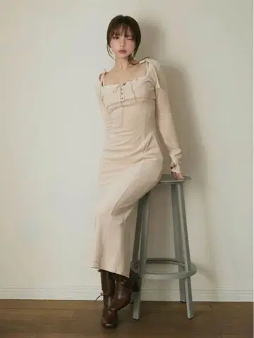 ANDMARY Roy 벨루어 세트 롱 드레스 M 사이즈