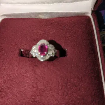 새상품급 CAMELLIA 루비 0.99캐럿 다이아 0.75캐럿 플라티나