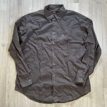 C.P. COMPANY 코튼 긴팔 셔츠 다크 그레이