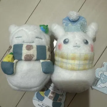 봉제 인형 카비곤 눈사람&피카츄 눈사람 포켓몬 포켓몬 센터