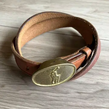 랄프 로렌 가죽 벨트 브라운 닻 버클 키즈 사이즈 65