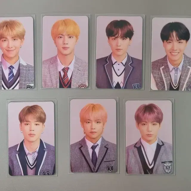 방탄소년단 bts 럽셀 앤써 교복 포카 드볼