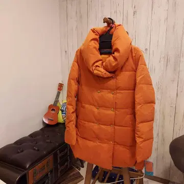 택 포함 새상품 AIMER 오렌지 다운 자켓 11호