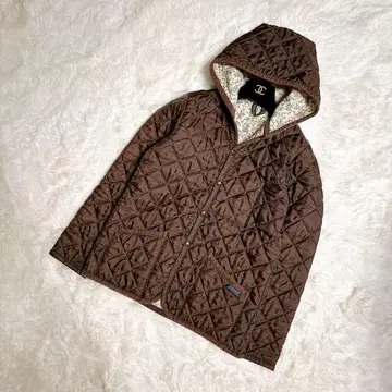 레어 모델 라벤햄 퀼팅 자켓 안감 꽃무늬 브라운 40